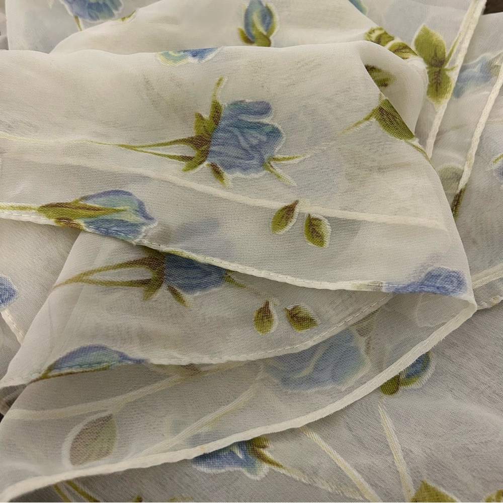 Blue Rose Scarf